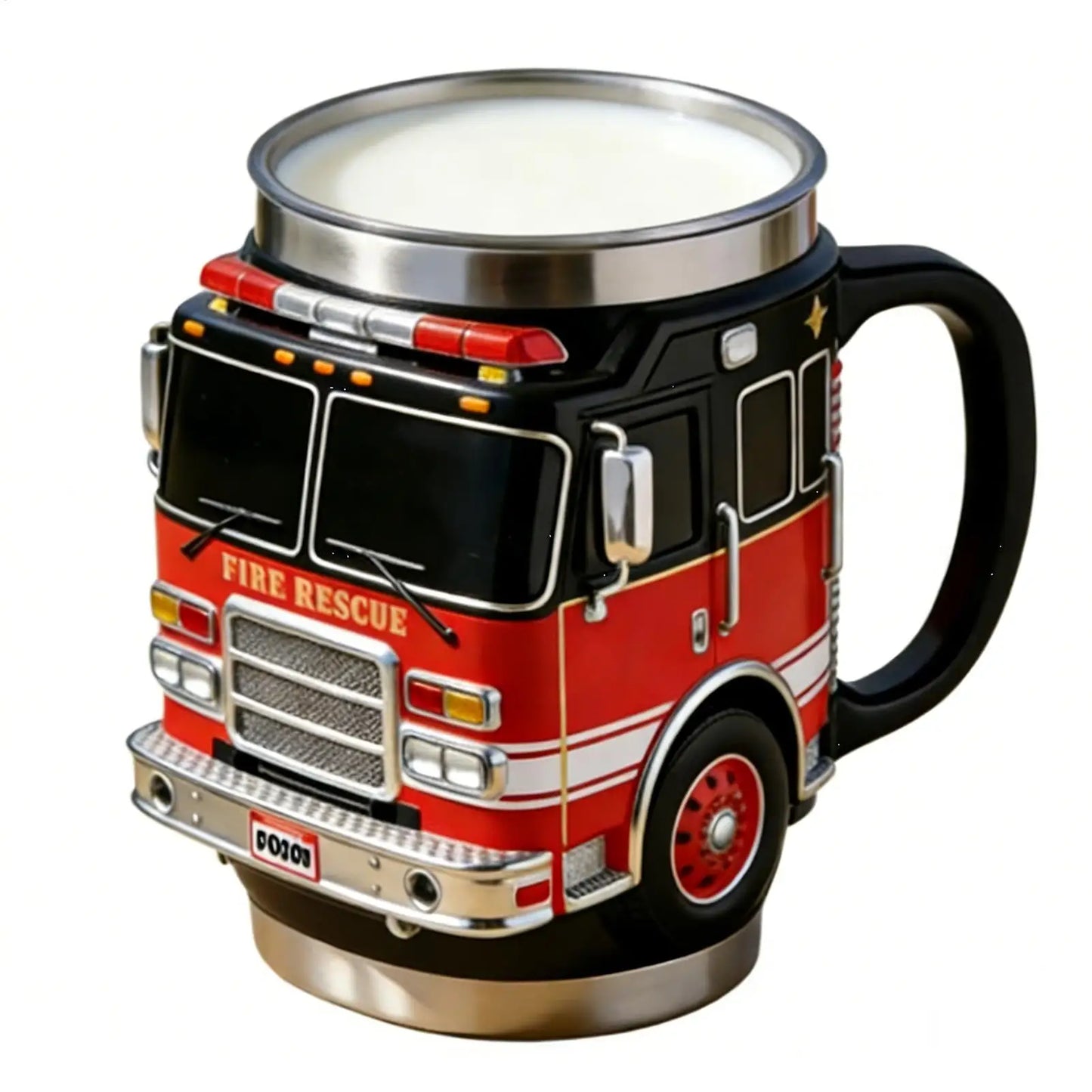 Funny Mugs Firefighting Coffee Mugs Creative Design Truck Coffee Mug  Firefighting Coffee Mugs Tea Cup for Hot Cold Water Juice