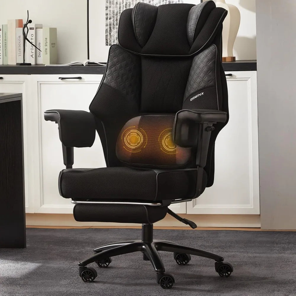 Big and Tall Office Chair with Massage Lumbar Support,Executive Office Chair with Wide Thick Seat Cushion and, Customized