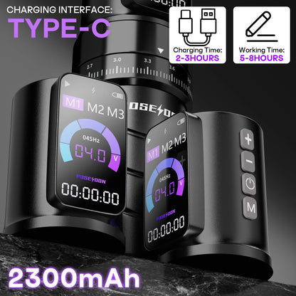 POSEIDON HM144 Tattoo Machine 2 Tattoo Power Supply Tattoo Pen Wirless Tattoo Gun With Powerful Custom Motor For  Tattoo Artist