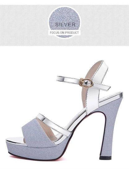Luxury Women's Pumps Peep Toe Sexy Women Sandals High Quality Fish Mouth Shoes 11.5CM High Heels Shoes Women sandalias de mujer