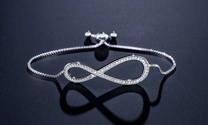 ZAKOL Fashion Bow Zirconia Crystal  Adjustable Bracelet & Bangle for Women Brilliant CZ Party Jewelry