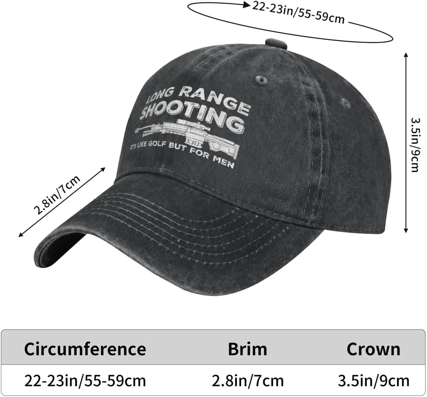Funny Hat Long Ranges Shooting It's Like Golf But for Men Hat Men Dad Hats Cool Caps