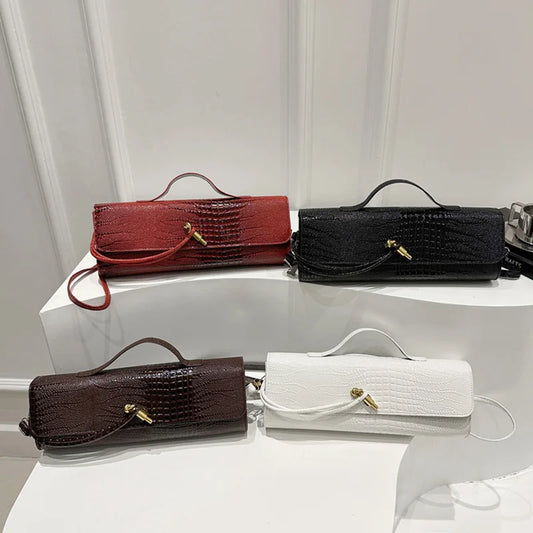 Alligator Pattern-Embossed Crossbody Bag - Adjustable Strap & Metal Buckle,Lightweight & Durable for Women Daily Use