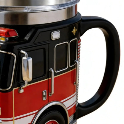 Funny Mugs Firefighting Coffee Mugs Creative Design Truck Coffee Mug  Firefighting Coffee Mugs Tea Cup for Hot Cold Water Juice