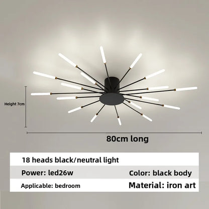 Nordic Ceiling Lighting for Living Room Bedroom Kitchen Led Ceiling Light Fixture Indoor Home Firework Decor Ceiling Lights