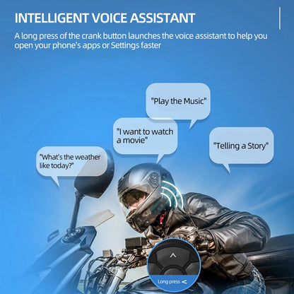 Wireless Remote Control for Motorcycle Helmet Earphone Bluetooth-compatible5.3 Bike Handlebar Media Controller Buttons