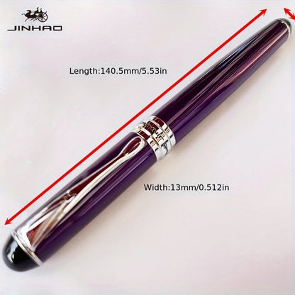 1 PCS Jinhao X750 Fountain Pen Set Medium Nib With Ink Converter Silver Trim Fancy gift calligraphy writing pen