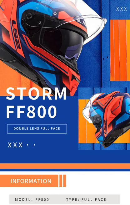 Capacete LS2 STORM Motorcycle Helmet ls2 ff800 full face helmets casque moto casco ECE Certification