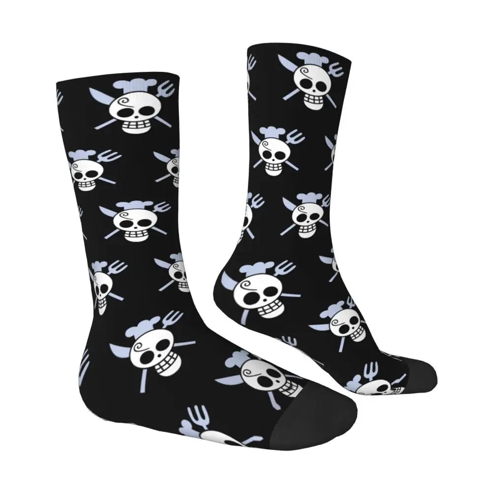 Fashion Men's Socks Harajuku Tony Tony Choppers Sock Luffys Zoros Trafalgar Law Anime Women's Socks Spring Summer Autumn Winter