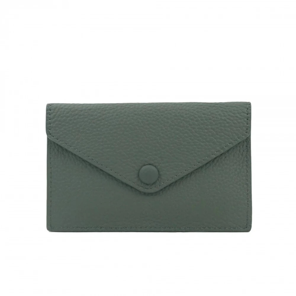 Customized letters, genuine cowhide leather, women's ultra-thin card wallet, women's short envelope, women's wallet