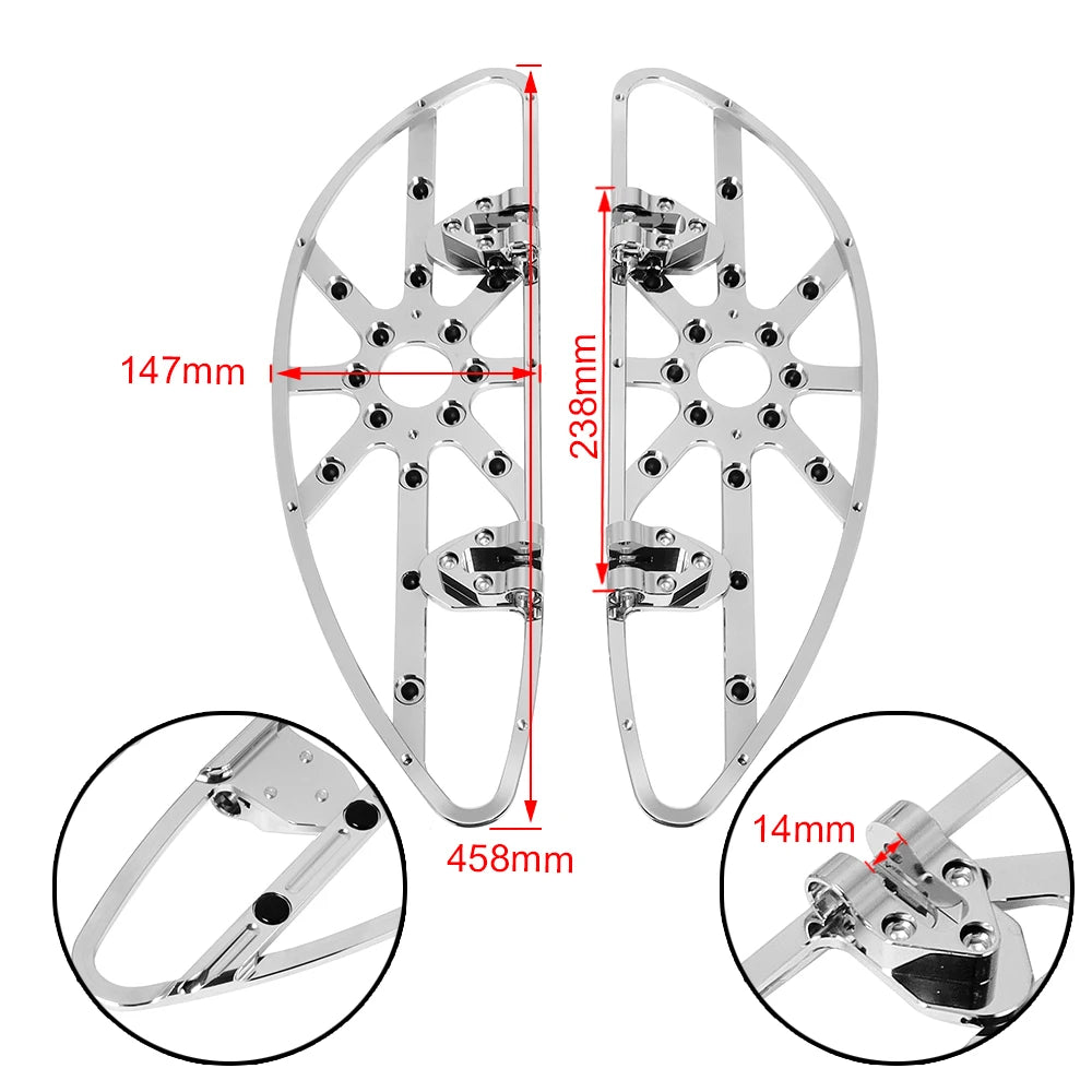 Motorcycle Driver Floorboard Male Mount Rear/ Front Foot Rest Pegs Pedal Black/Chrome For Harley Softail Touring Dyna Road Glide