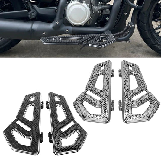 Motorcycle Front Driver Floorboards Foot Boards CNC Aluminum For Harley Touring Road King Softail Dyna FLD