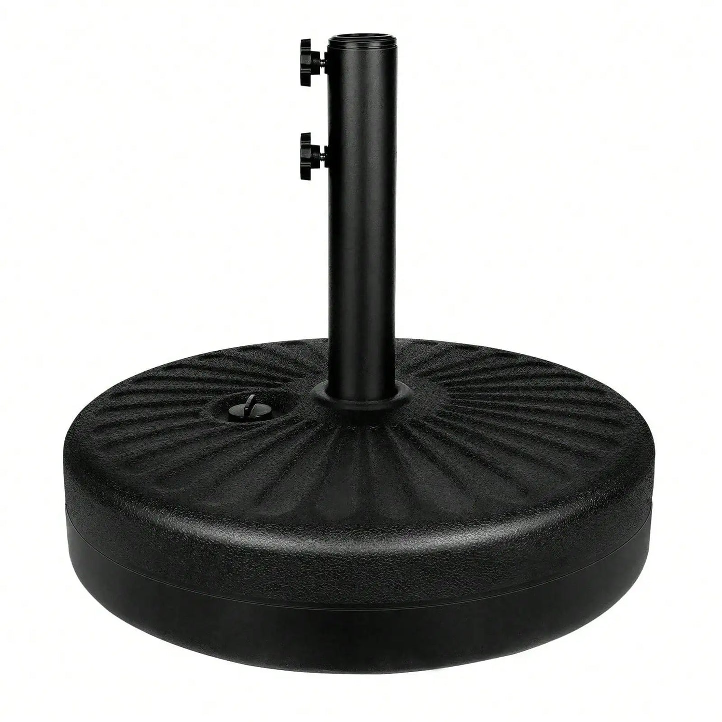 50LBS Round Umbrella Base Water Filled With Steel Umbrella Holder, Heavy Duty Fillable Umbrella Base Stand For Outdoor, Patio, L