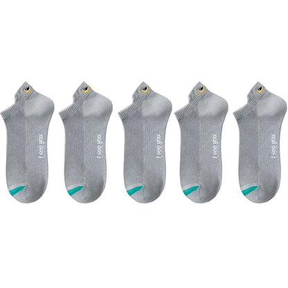 5/10 Pairs Man Short Socks Ankle Boat Socks Breathable Casual Athletic Socks Women Summer Thin Low-Cut Male Socks