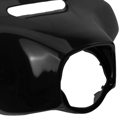 Motorcycle Front Headlight Fairing With LED Light Batwing Outer Cowl Cover For Harley Touring Street Electra Glide Ultra 2014-24