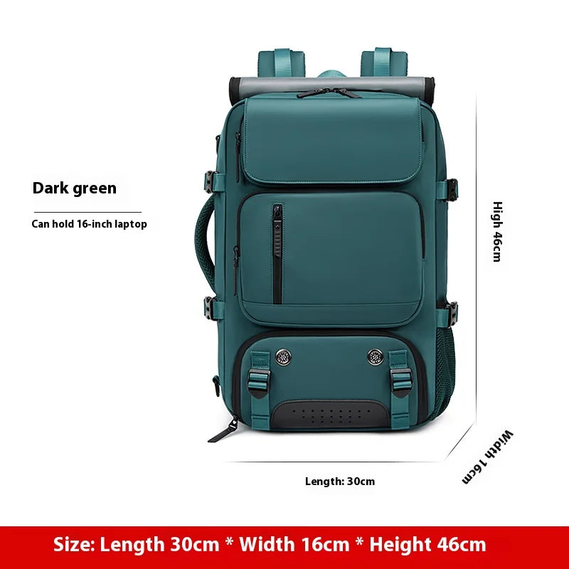 Large Travel Backpack Boardable Backpack USB Charging Waterproof Outdoor Travel Backpack Independent Shoe Compartment