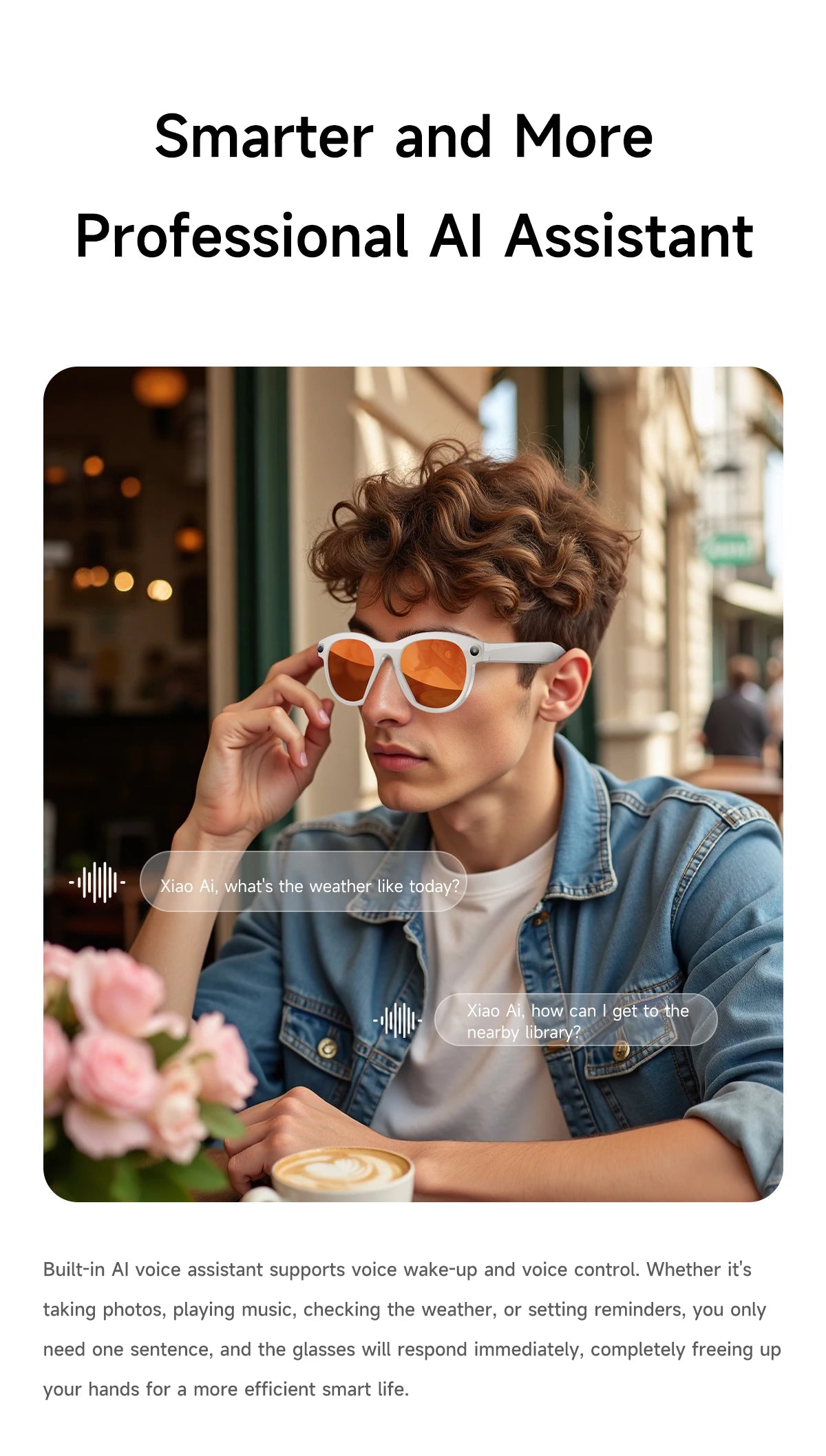 2026 Smart Glasses New Camera Photo Video Record AI Translation Bluetooth Touch Control Music Headphone Waterproof Smart Glasses