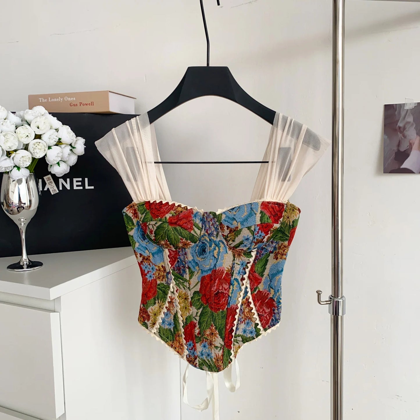 SINGREINY Women Strap Vintage Lingerie Camisole Sleeveless Lace Up Backless Mini Top  American Retro Slim Sexy Print Tank Top