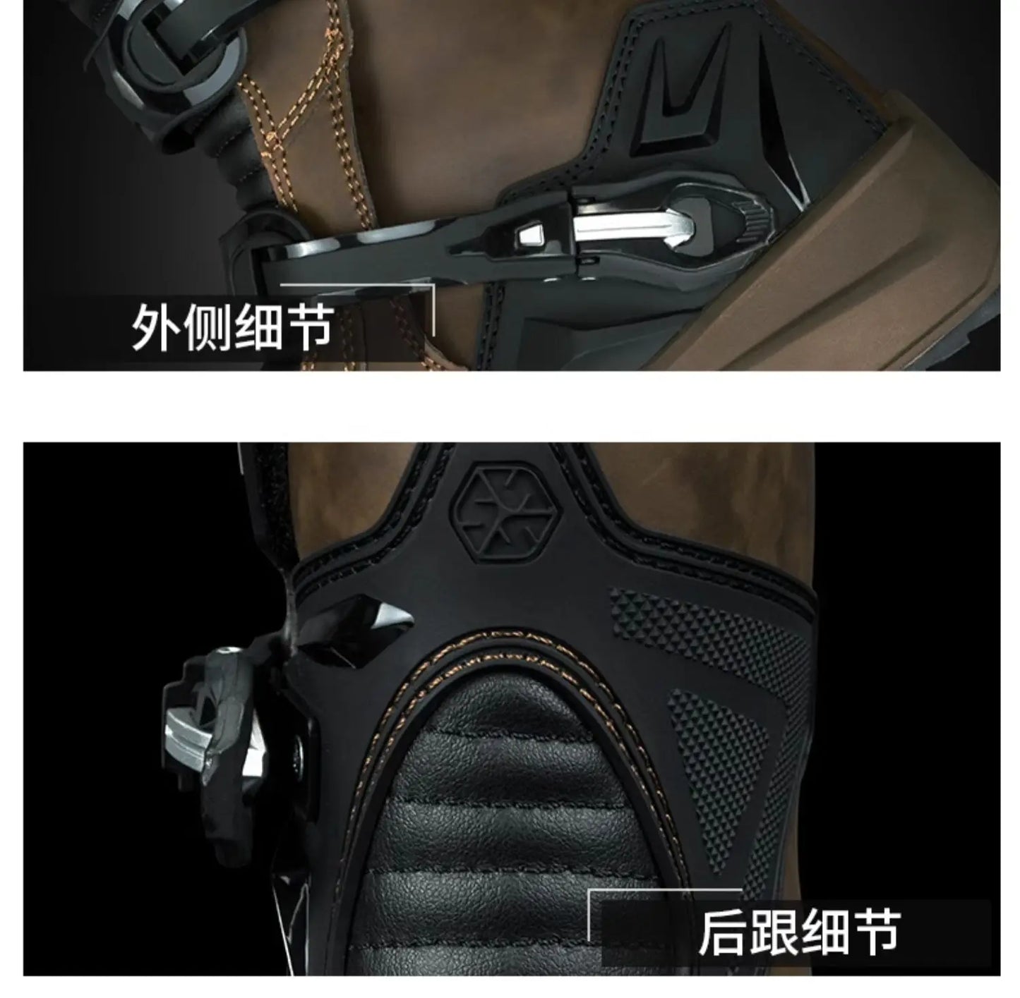 Retro Motorcycle Boots Cowhide Waterproof Mid-Calf Long riding Boots Men Women Riding Motocross Bota Motorbike Motocross Shoes