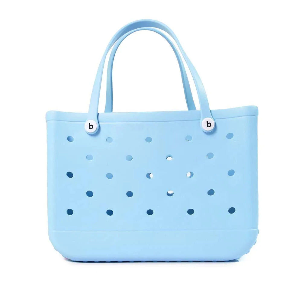 L/XL Beach Bags EVA Rubber Waterproof Tote Bag Storage Baskets Travel Shopping Shoulder Solid Color Fashion Handbag women