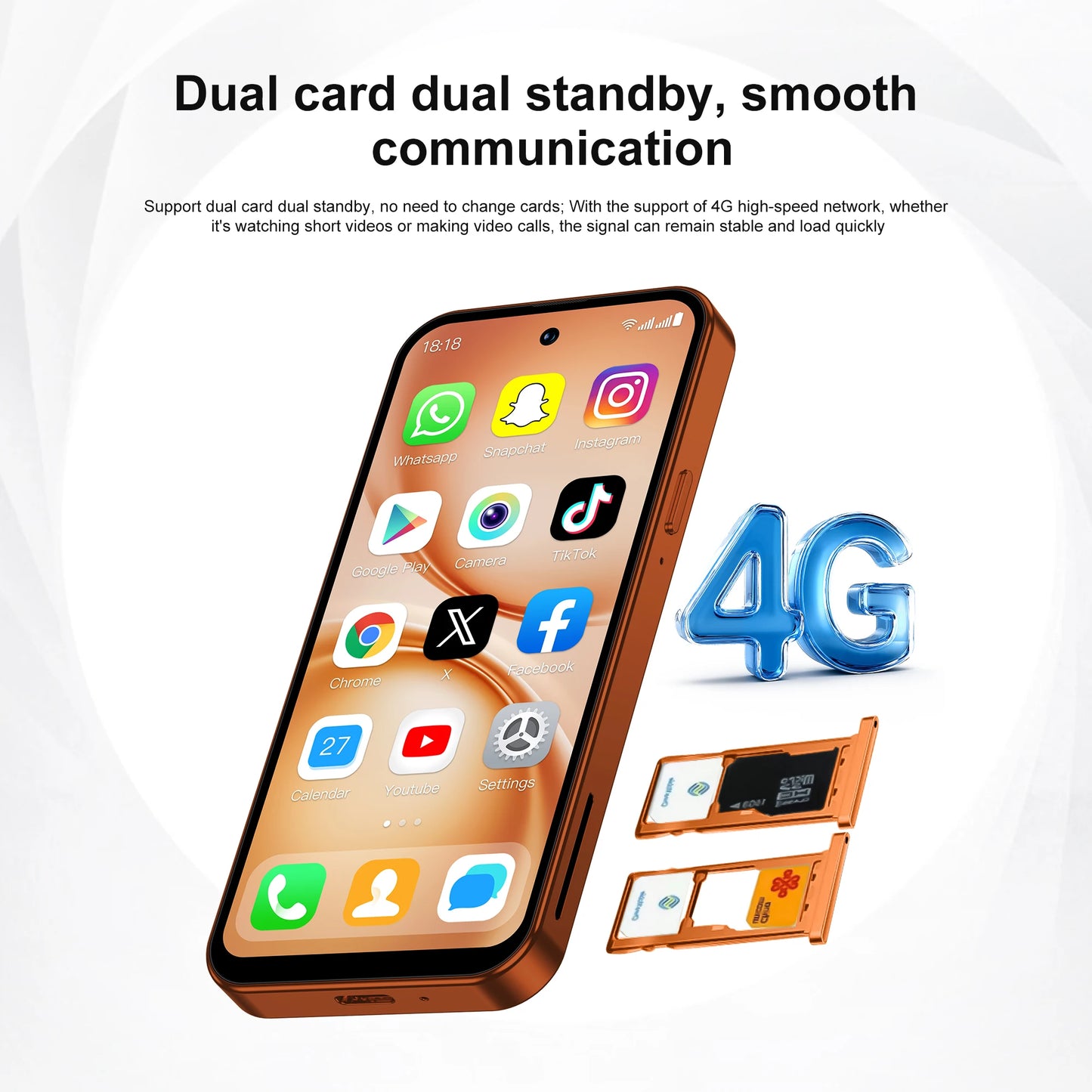 SERVO S45 PRO Android Mini Smartphone 4G LTE 4.5" HD Display 3+64GB Face Unlock Small Portable Cell Phone 2 SIM GPS Play Store