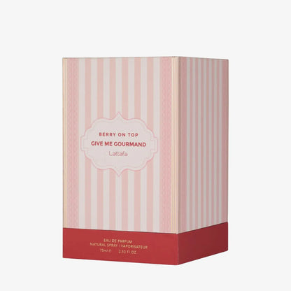 Lattafa Berry On Top Eau de Parfum, Give Me Gourmand Collection, Fruity Berry & Vanilla Cream Scent, Spray Form, 75ml