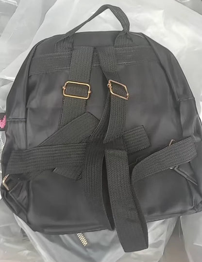 Simple Large Capacity Unisex Black Travel Backpack - Harajuku & High Street Style Student Backpack