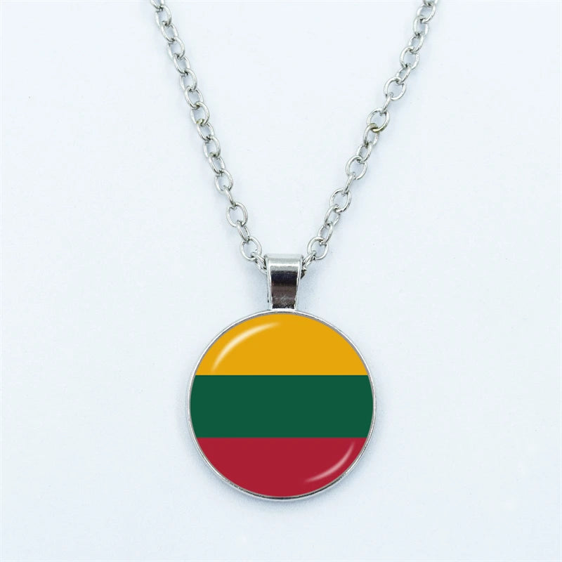 Rainbow Necklace LGBT Lesbian Gay Pride Rainbow Friendly Print Art Pattern Glass Cabochon Pendant Couple Chain Necklace Gift