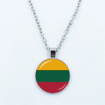 Rainbow Necklace LGBT Lesbian Gay Pride Rainbow Friendly Print Art Pattern Glass Cabochon Pendant Couple Chain Necklace Gift