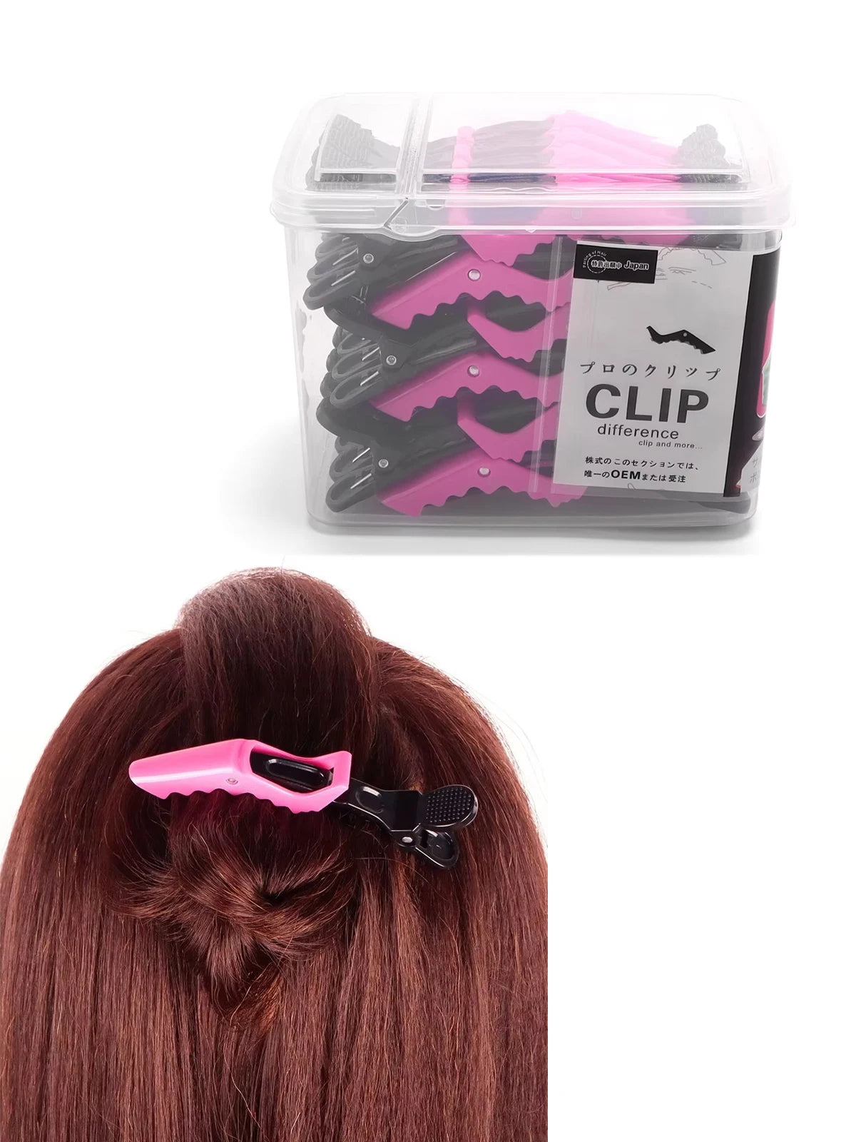 30pcs/box Hairdressing Plastic Crocodile Clip Wide Tooth Hairdressing Clip Portable Professional Salon Hairdressing Styling Tool