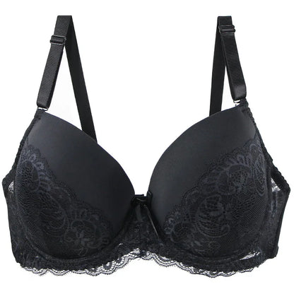 2024 New Sexy Lace Bow Bras For Women Push Up 34/75 36/80 38/85 40/90 42/95 44/100 BCDE Cup Undrwear Plus Size Linger