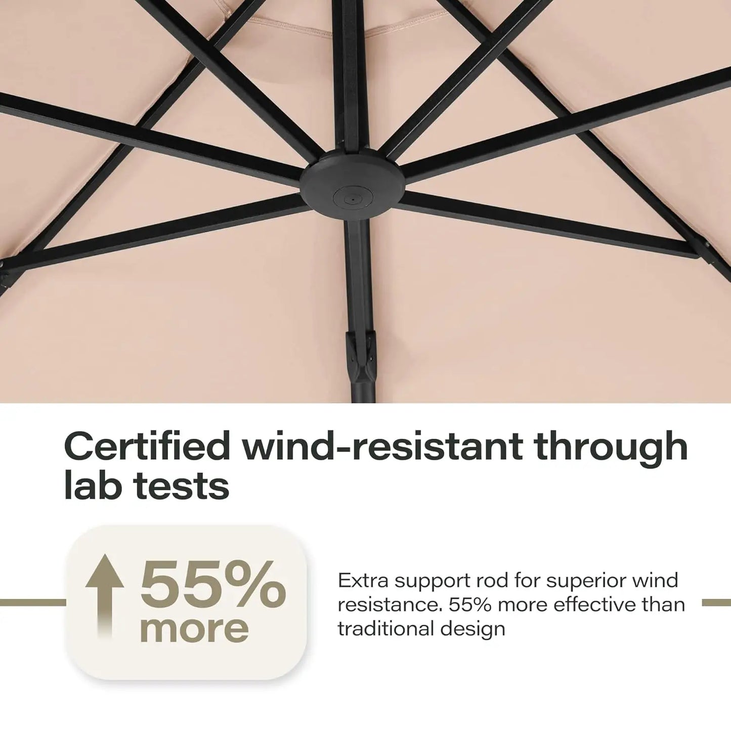 Outdoor Patio Umbrella with Base included, 11 FT Deluxe Curvy Cantilever Umbrella Heavy Duty Offset Hanging, Customized