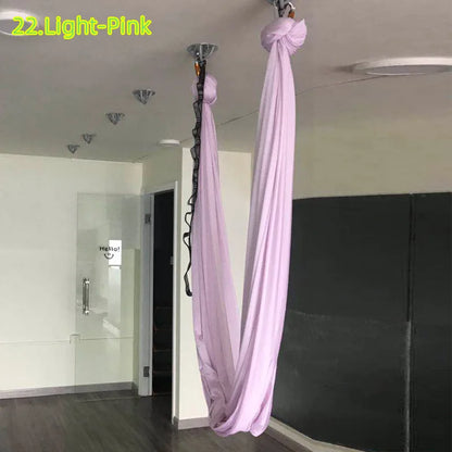 12m Aerial Silks Flying Trapeze Aerial Silk Yoga Hammock Swing GYM Home Outdoor Fitness Anti-Gravity Body Building Pilates Belt