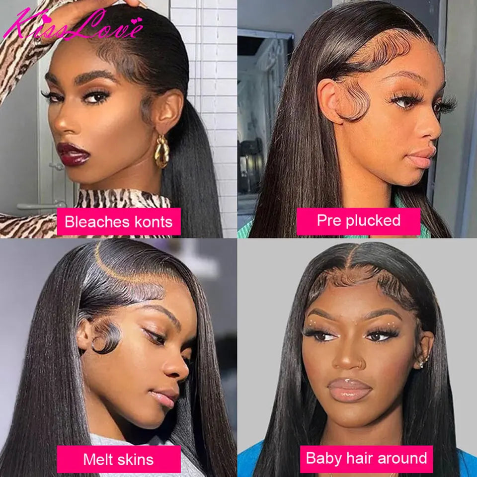 HD Lace Wig 13x6 Human Hair Straight 13x4 Lace Front Human Hair Wigs 5x5 Glueless Wig Pre Plucked 13x6 Full HD Lace Frontal Wigs