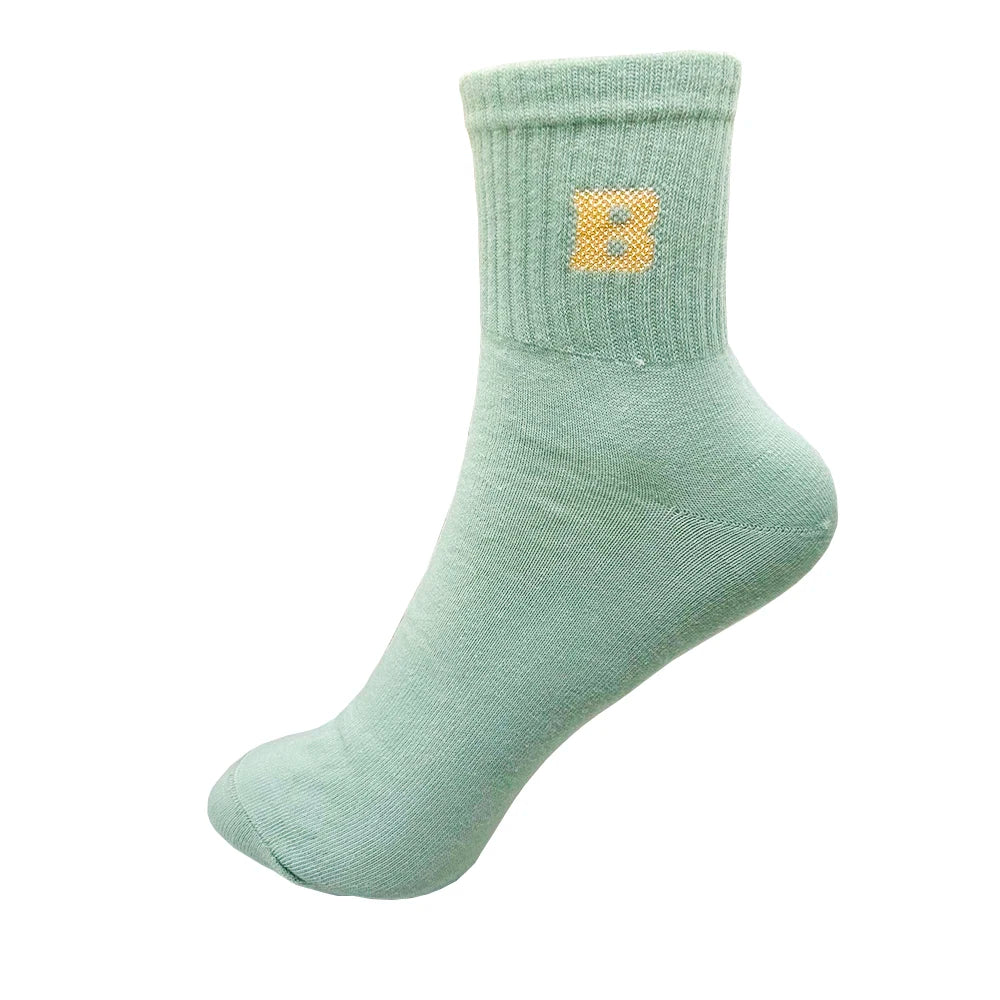 1/4 Pairs Woman Cotton Socks For Women Cotton Female Socks Set Woman Colorful Lady Socks Letter Printed Sock