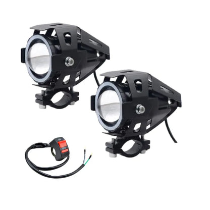 2×LED Angel Eye Mini Motorcycle Headlight Auxiliar Driving Lamp led flashlight Motorbike Front Spotlight ATV Scooter Accessories