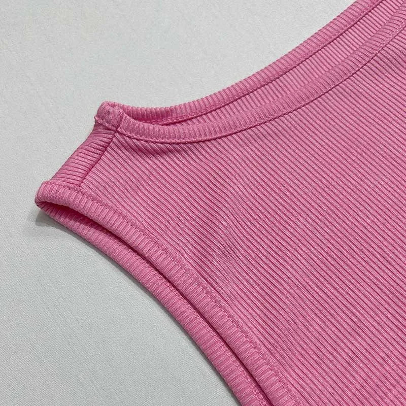 2026 Summer Casual Sleeveless Tank Top and Split Skirt Sexy Elegant Two-piece Set Slim Fit Fashion High Waist Solid Color Suit