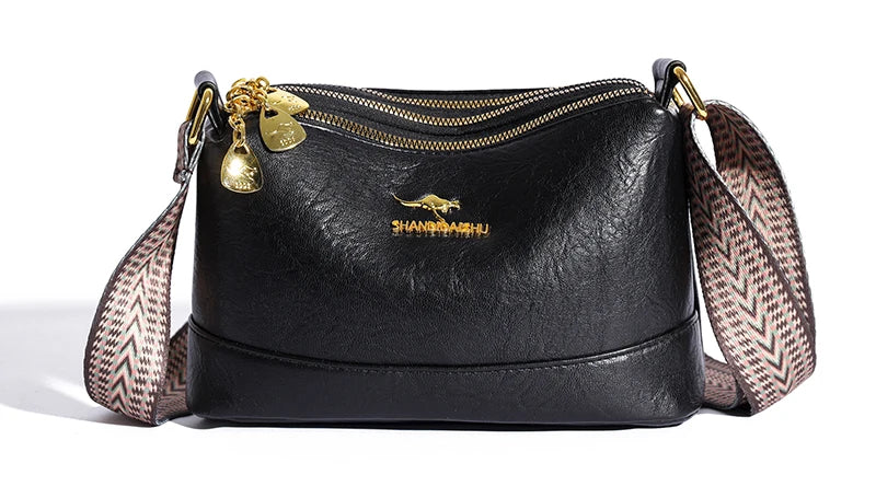 100% Cow Leather High Quality Handbag Purse Women Bag Trend Luxury Designer Shoulder Crossbody Sac Ladies Branded Fashion Totes