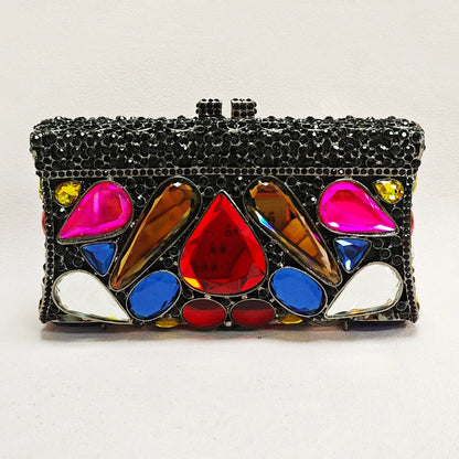 New Large Rhinestone Evening Bag Crystal Dinner Bag WHTUOHENG  Diamond Clutch Women's Bag Luxury Formal Party Bags And Handbags