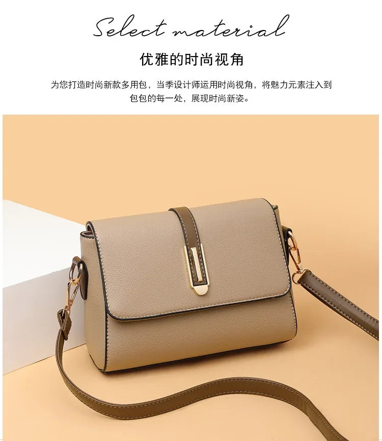 Fashion Crossbody Bag PU Leather Messenger Bag Versatile Sling Shoulder Women's Bag Small Handbags Sac A Main Femme Bolsas