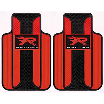 001727R04 Red R Racing Series 1 Universal Fit Car Truck SUV Front Floor Mats Pair