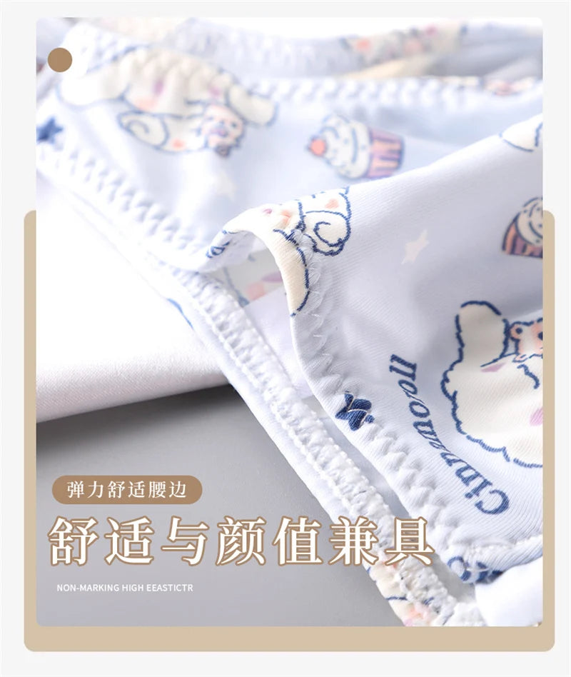 Sexy Thong Hello Kitty Panties Kawaii Cute Cartoon Underwear Women Ice Silk Briefs Girl Gift Underpants