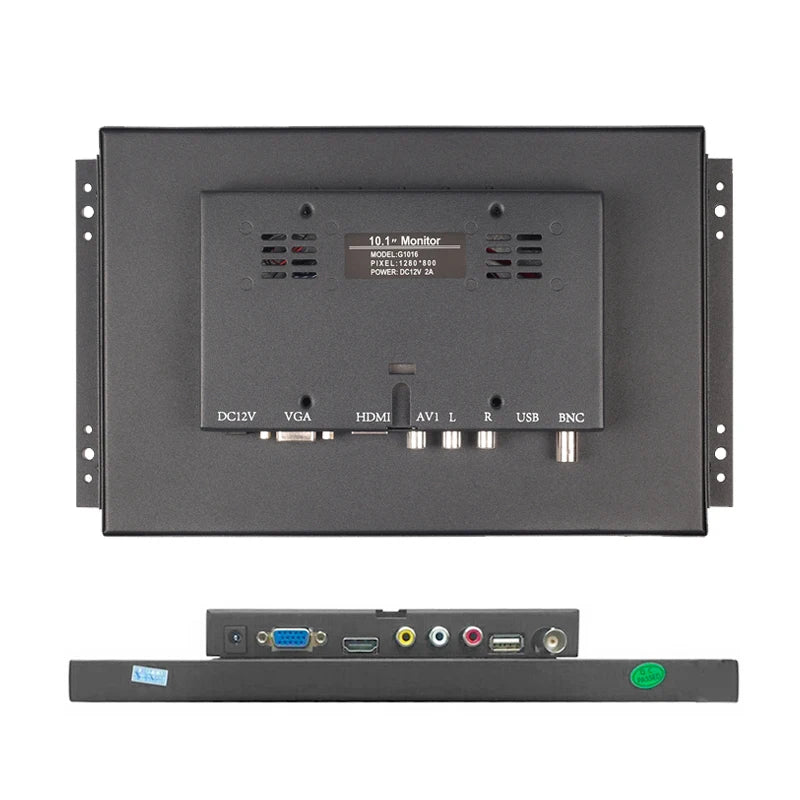 10.1 Inch 1920*1200 16:10 Metal Case Capacitive Touch Screen VESA Industrial Monitor With VGA HDMI BNC AV USB Port for CNC Kiosk