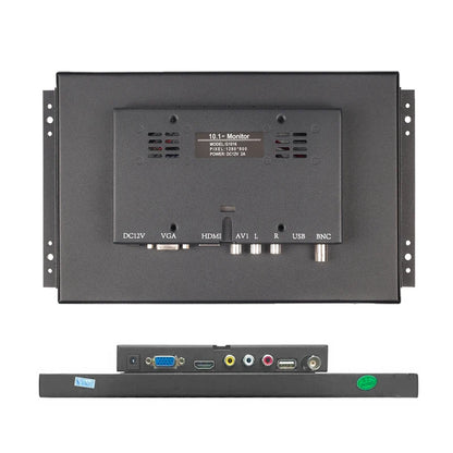 10.1 Inch 1920*1200 16:10 Metal Case Capacitive Touch Screen VESA Industrial Monitor With VGA HDMI BNC AV USB Port for CNC Kiosk