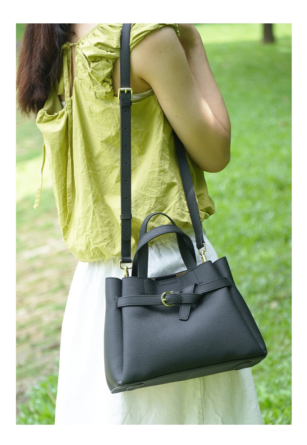 Zency Fashion Genuine Leather Top-handle Bag For Women Luxury Designer Crossbody Bag Zipper Purse Elegant OL Work Bag Tote Sac