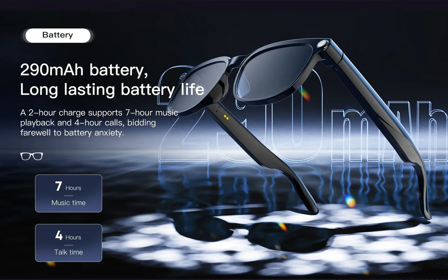 2026 4K HD AI Smart Glasses New Bluetooth Call Voice Assistant Control Chat GPT 800MP Camera AI Translation Sunglasses Men Women