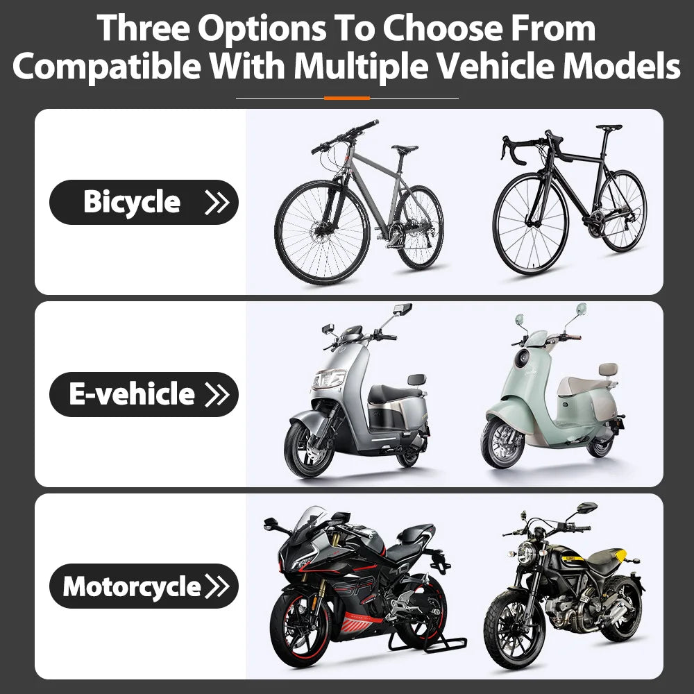 Motorcycle Phone Holder Universal Aluminum Alloy Shock-Absorbing Motos Handlebar Navigation Bracket 360° Rotary Adjustable Stand