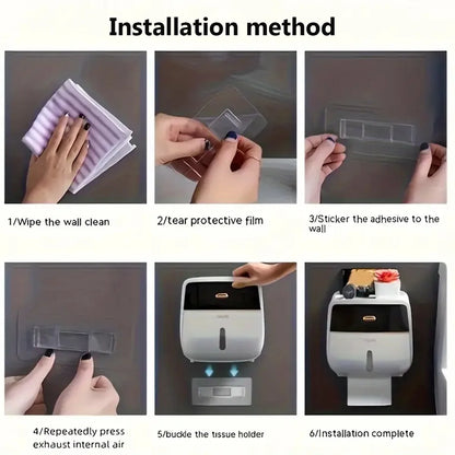 Portable Toilet Roll Paper Holder Plastic Waterproof Double Layer Paper Dispenser For Toilet Storage Box Bathroom Accessories