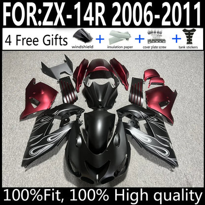 Kawasaki ZX-14R 06 07 08 09 10 11 ZX14R 2006-2011 Motorcycle Fairings Kit ABS Plastic Body Work Cowling Set Full Body