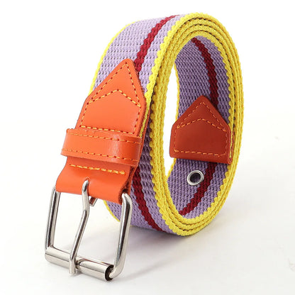 Rainbow Pride Canvas Belt with  - Versatile & Stylish for Jeans
